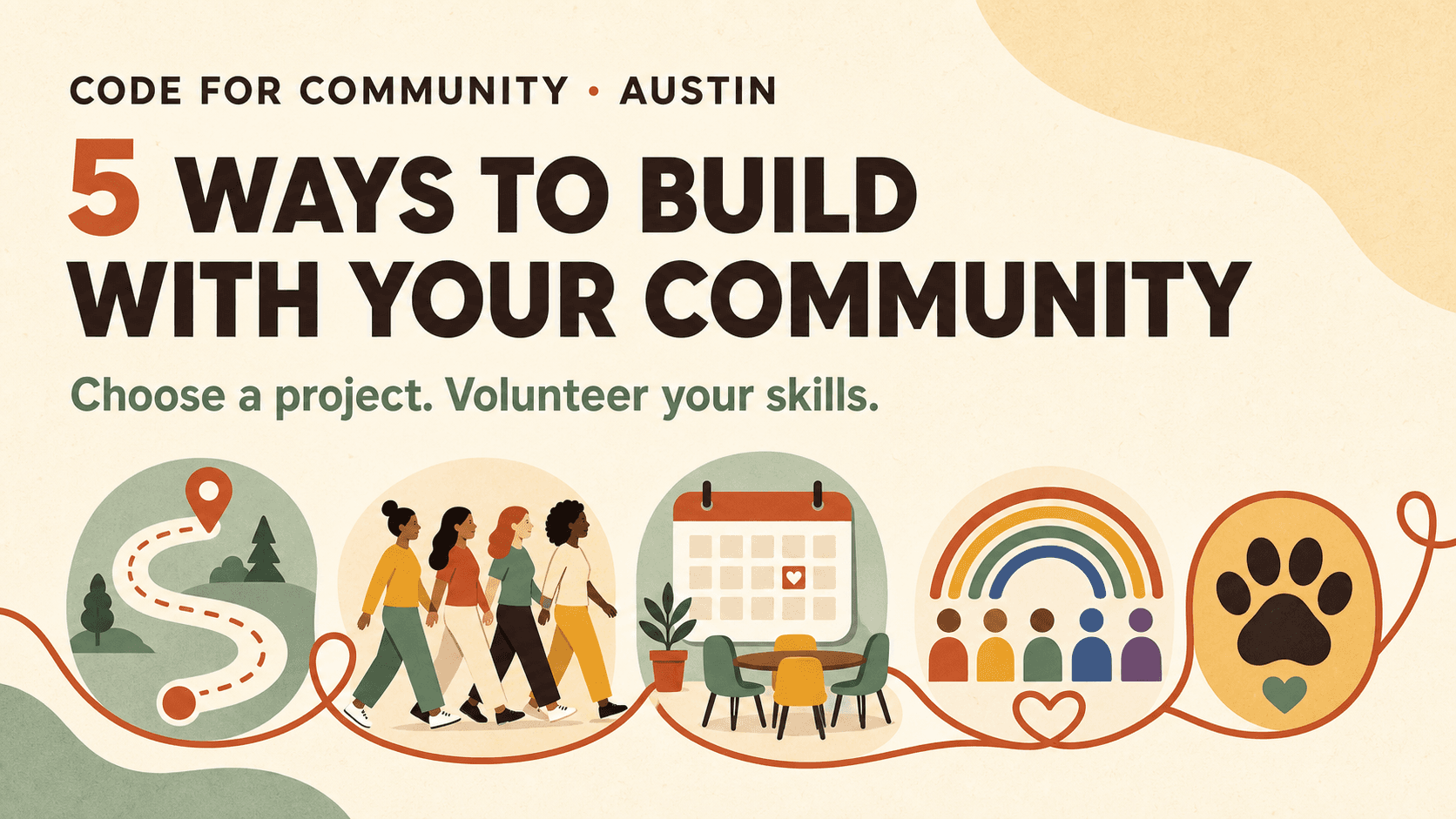 Five ways to build with your community through Code for Community Austin
